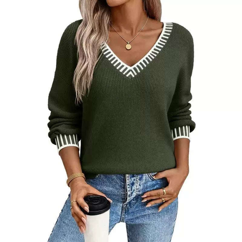 Womens Retro-Style Fashionable Pullover Knit Sweater