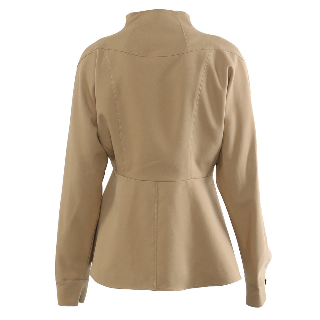 Womens Casual Figure-flattering Ruffled Asymmetrical Jacket