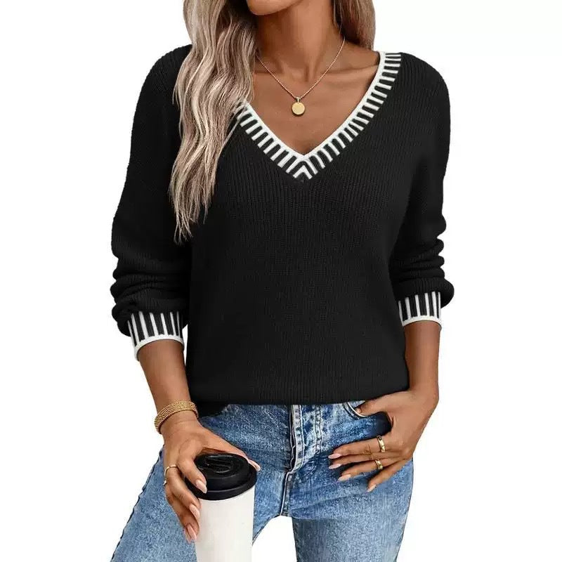 Womens Retro-Style Fashionable Pullover Knit Sweater